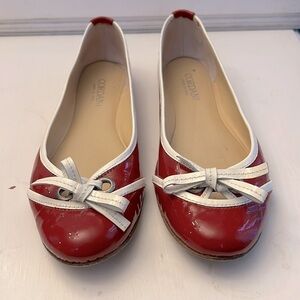 Cordani Red Patent Leather Ballet Flats Made in Italy Size 37